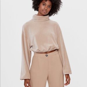 Corduroy turtleneck sweater